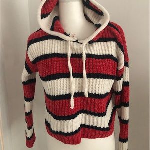 Red, Black, and White Hoodie